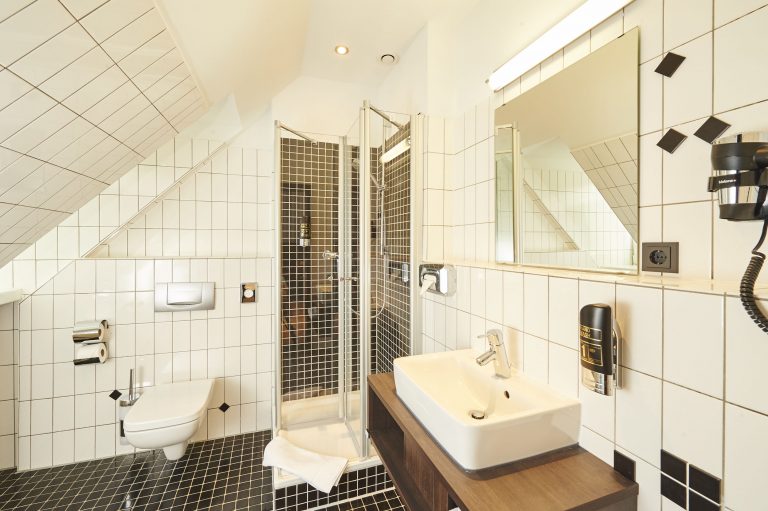 Badezimmer im Hotel Hauser Nürnberg